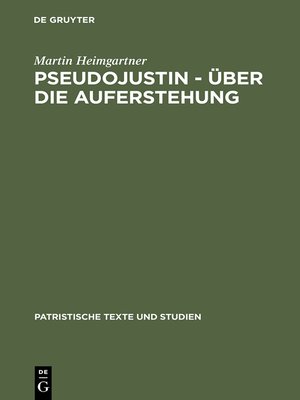 cover image of Pseudojustin – Über die Auferstehung